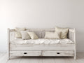 Sofás cama de madera 200x85x75 cm - color blanco - diseño clásico con cajones de almacenamiento