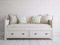 Sofás cama de madera 200x85x75 cm - color blanco - estilo clásico con 2 cajones de almacenamiento