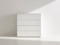 Cómodas de madera 80 x 40 x 95 cm - blanco - 4 cajones y diseño moderno